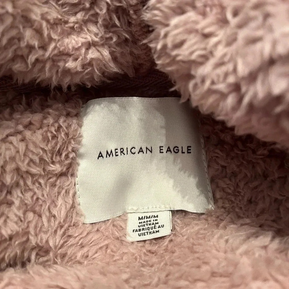 American Eagle Sherpa Cinched Hoodie size M - Picture 6 of 7